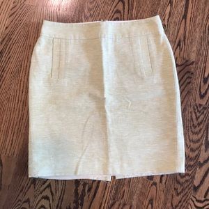 Banana Republic Yellow Tweed Pencil Skirt